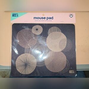 Missa A Extra Large Brown and Tan Circular Pattern Mouse Pad, New in Package!